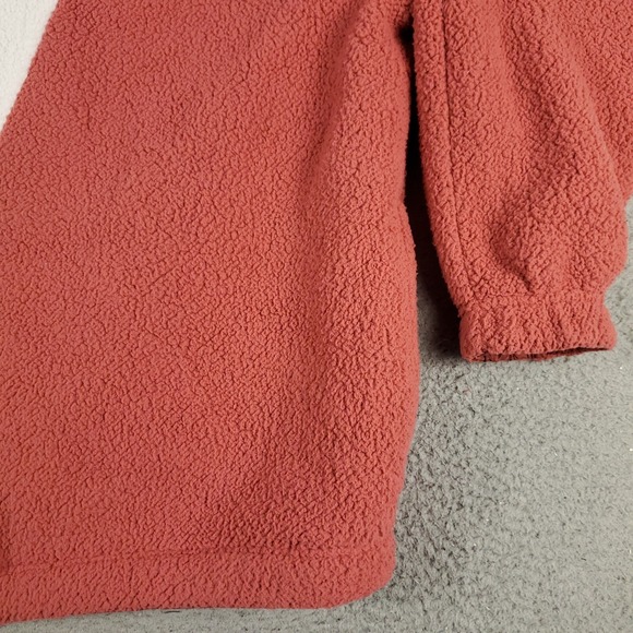 Nike Jacket Womens Small Pink Sherpa Fleece Reversible Big Swoosh Full Zip - Picture 4 of 11
